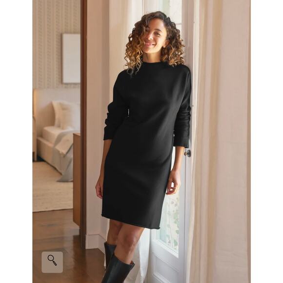 Frank & Eileen IZZIE Black Sweatshirt Dress - Size M - Picture 1 of 6